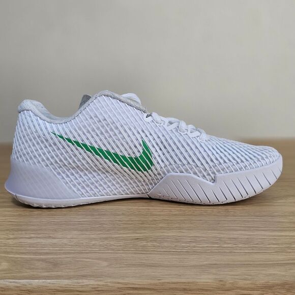 Nike Court Air Zoom Vapor 11 HC White Kelly Green Men's 7.5 Tennis LE DR6965-102 - Picture 14 of 16